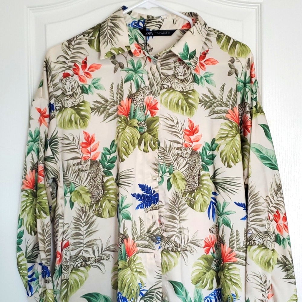 NWT Zara Long Sleeve Blouse